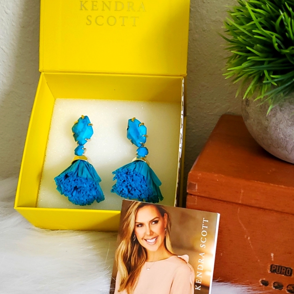 Kendra Scott Denise Turquoise Tassel Earrings